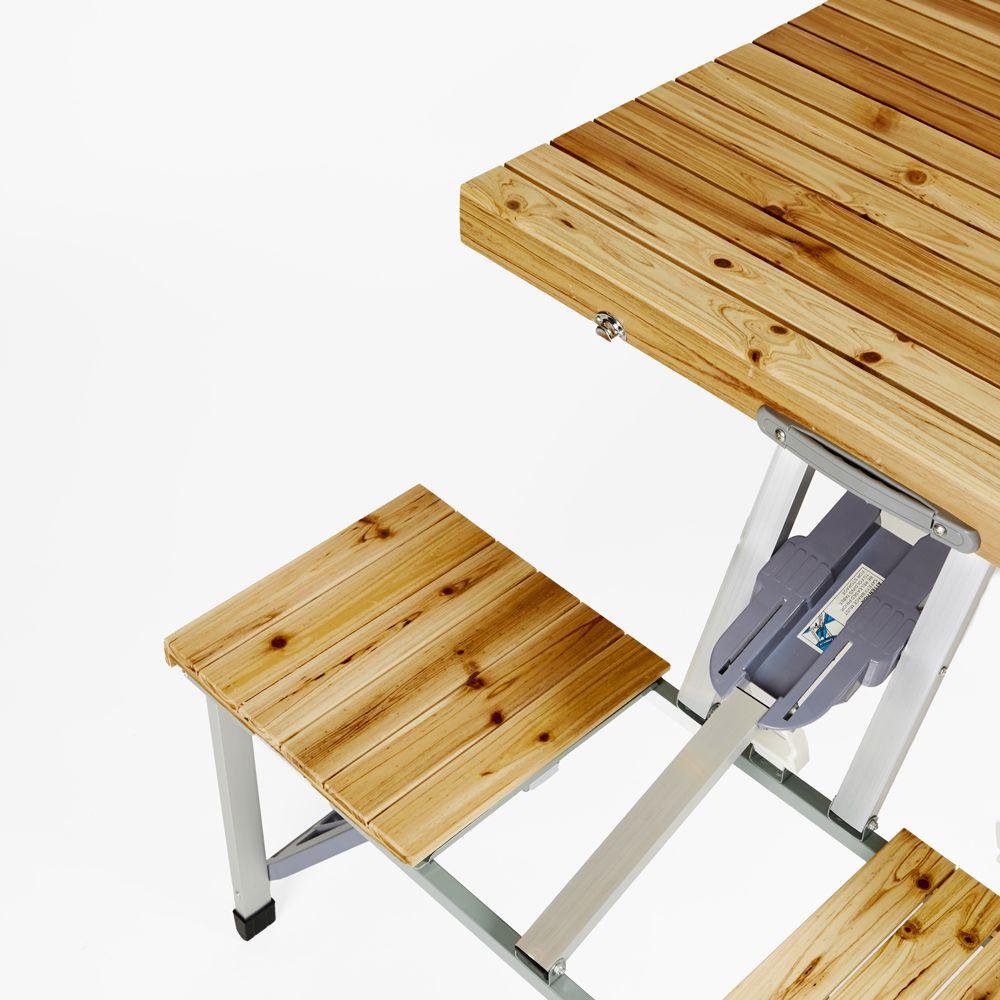 Mesa De Madera Plegable Camping Dyne 4 Personas Doite-2