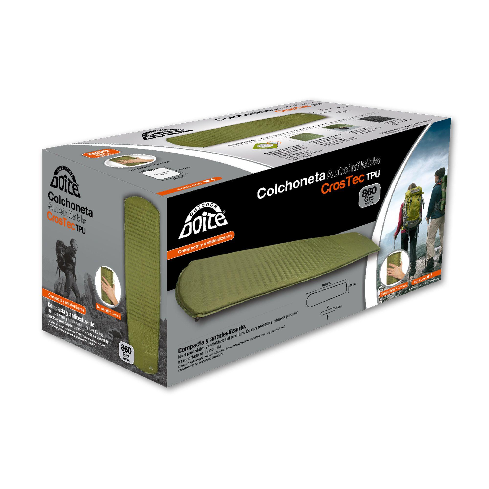 Colchoneta Autoinflable Crostec Single Verde Doite-2