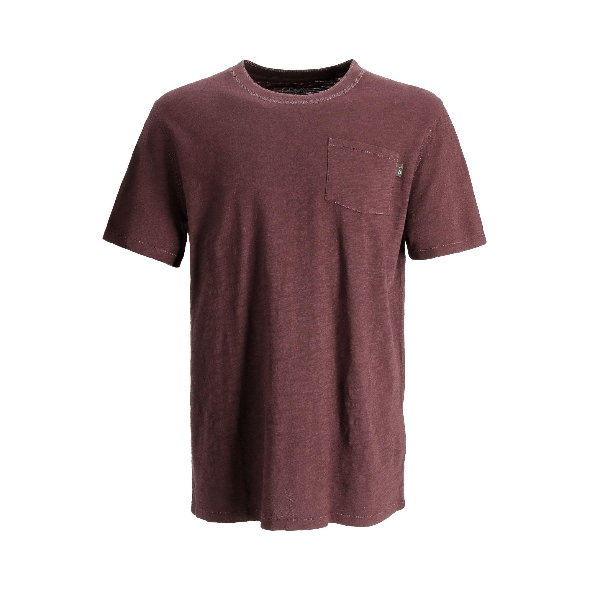 Polera Manga Corta Slub Hombre Burdeo Doite-0