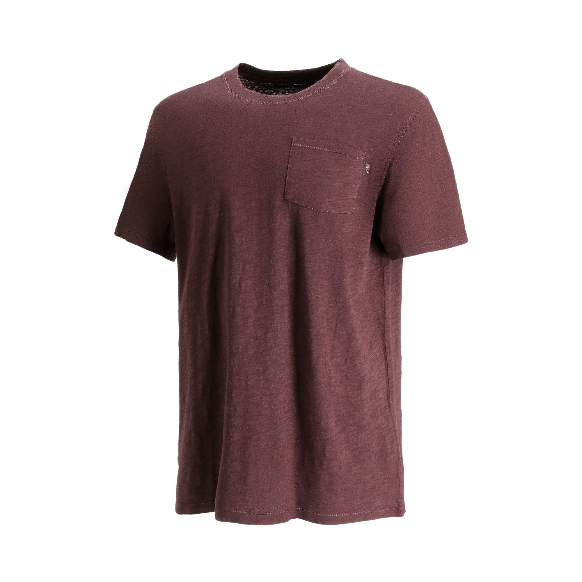 Polera Manga Corta Slub Hombre Burdeo Doite-1