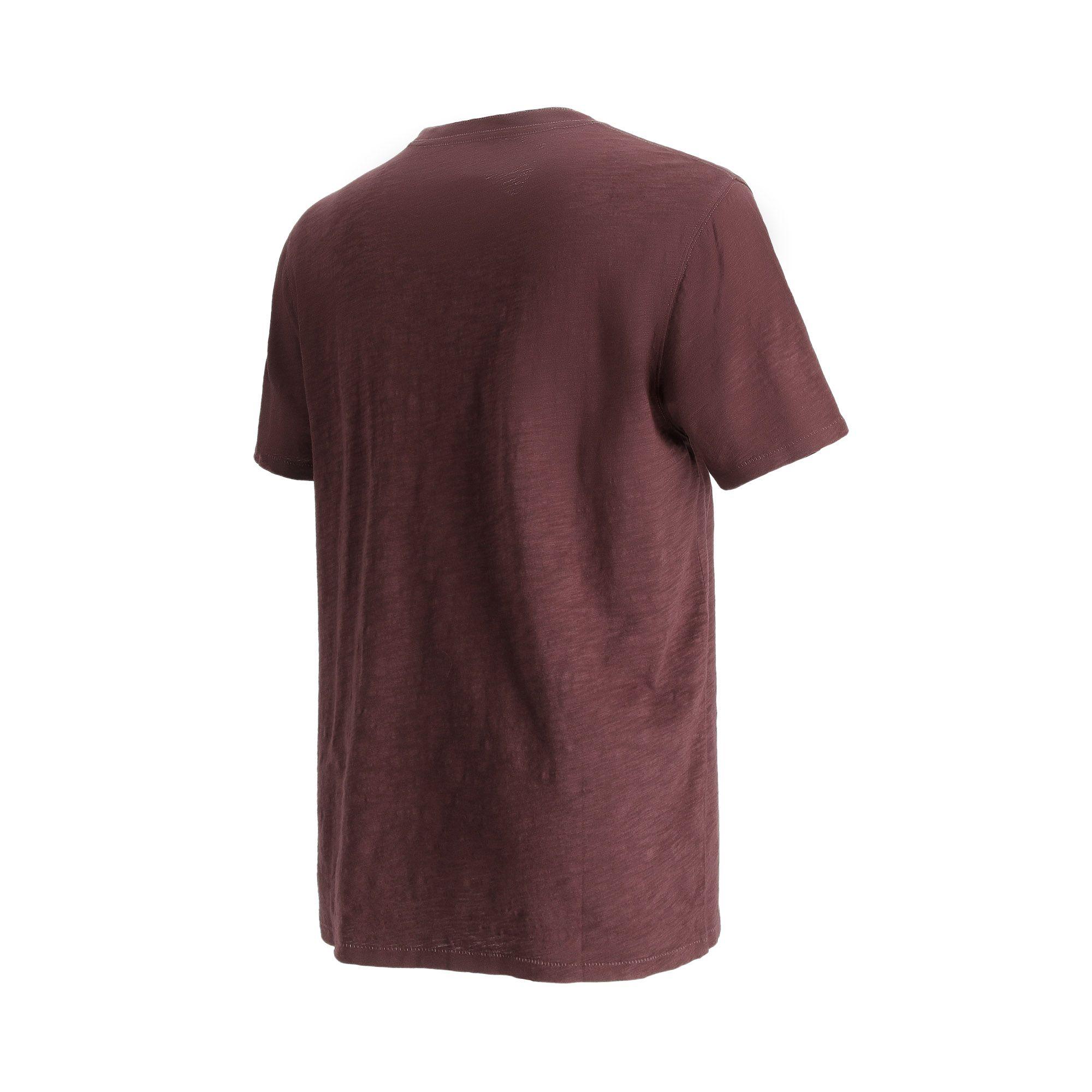Polera Manga Corta Slub Hombre Burdeo Doite-2