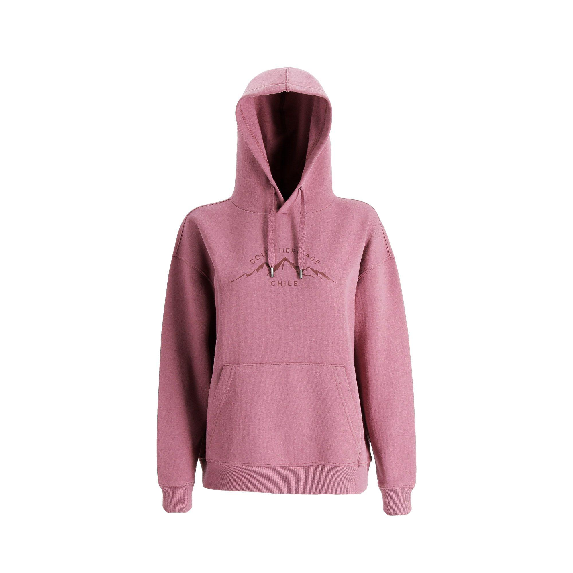 Poleron Hobby Print Mujer Rosado Doite-0