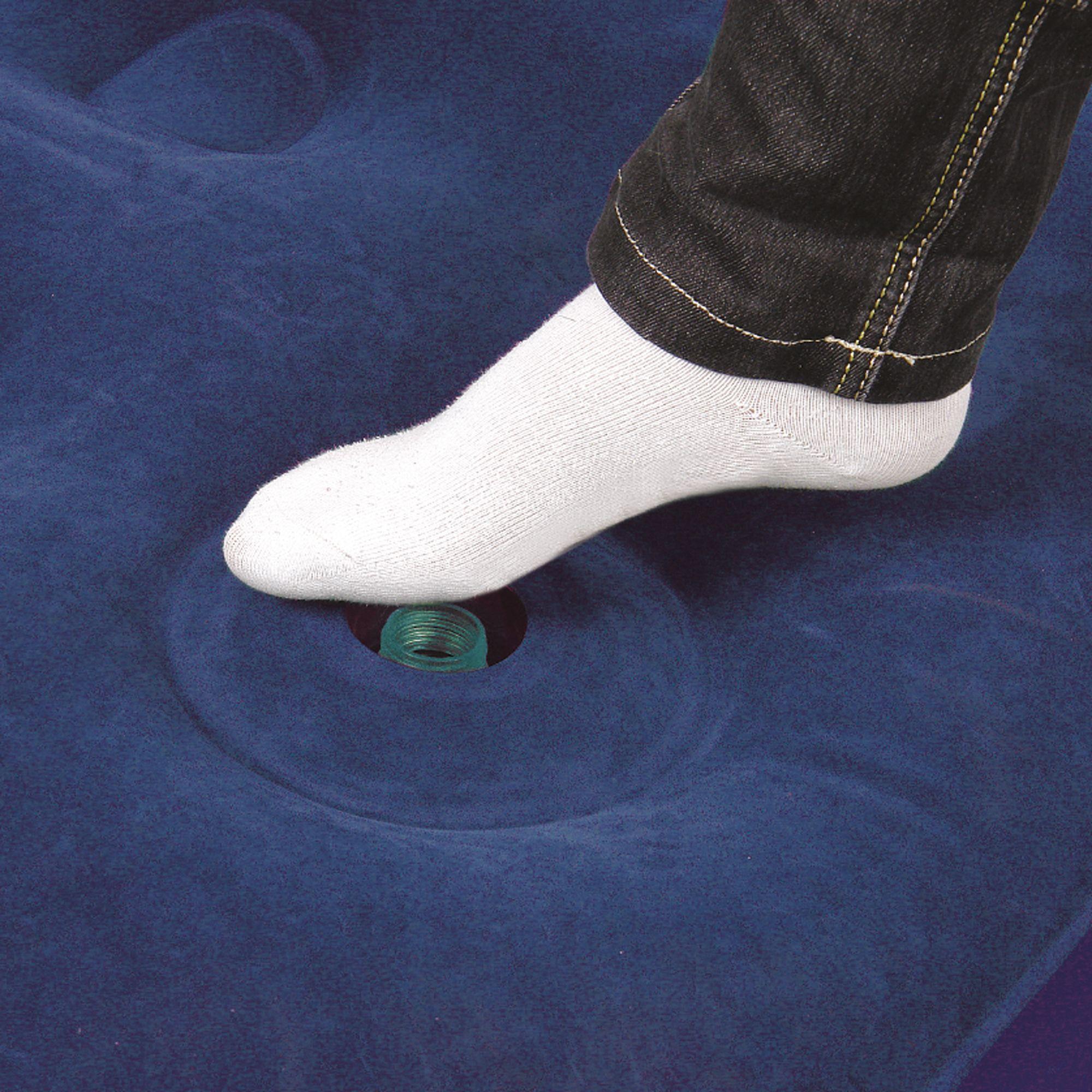 Colchón Inflable Tuscany Single Inflador De Pie Azul Doite-1