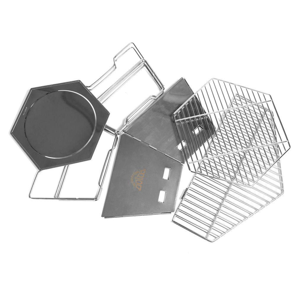 Parilla Plegable Hexa Grill Acero Inoxidable Doite-3