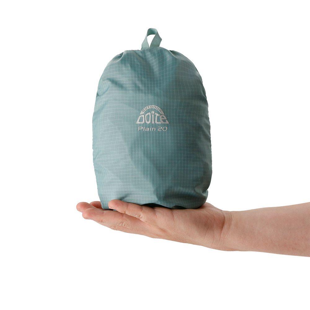 Mochila Compactable Plain 20 Litros Turquesa Doite-4