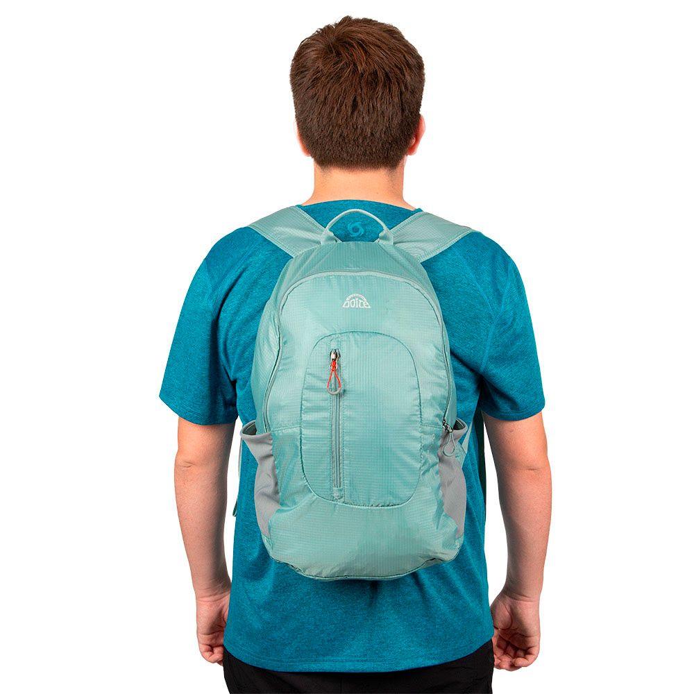 Mochila Compactable Plain 20 Litros Turquesa Doite-5