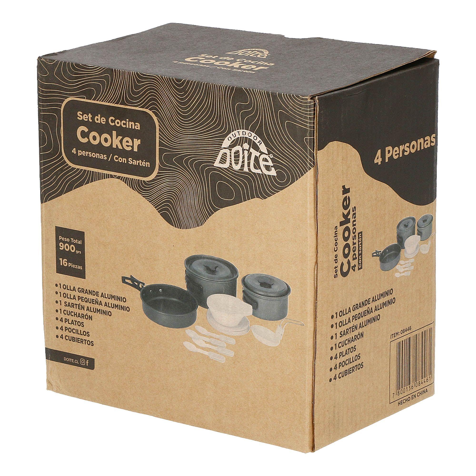 Set Cocina Cooker 4 Personas Gris Doite-6