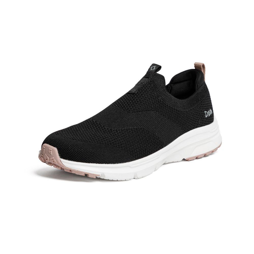 Zapatilla Caña Baja Lite Knit Negro Mujer Doite-0