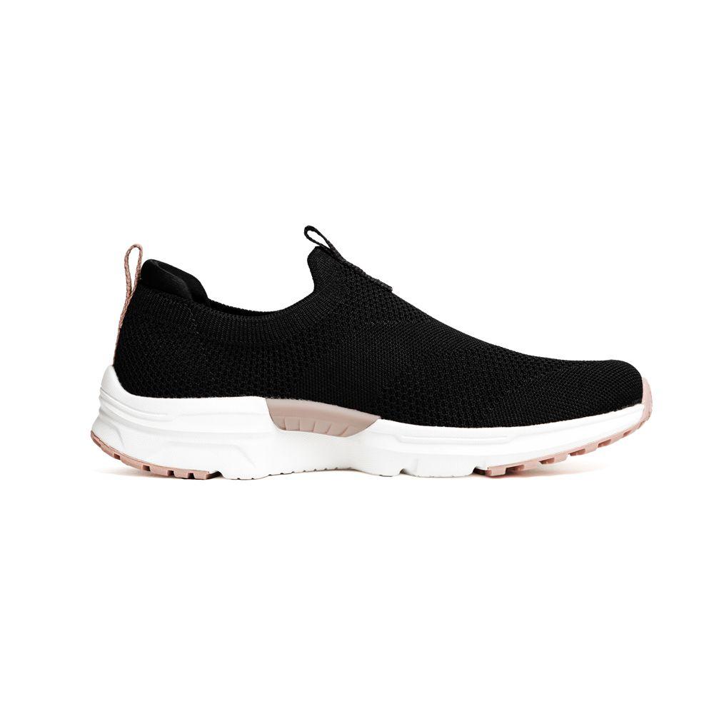 Zapatilla Caña Baja Lite Knit Negro Mujer Doite-3