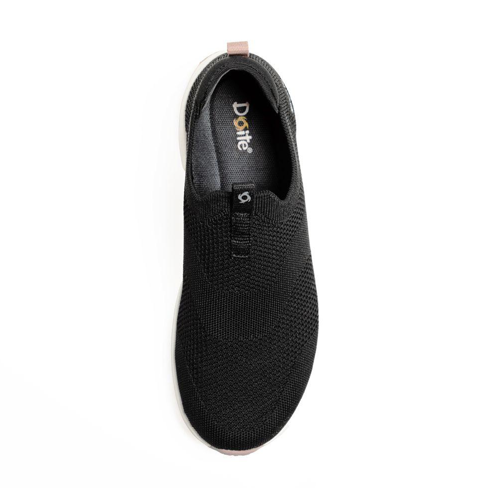Zapatilla Caña Baja Lite Knit Negro Mujer Doite-4