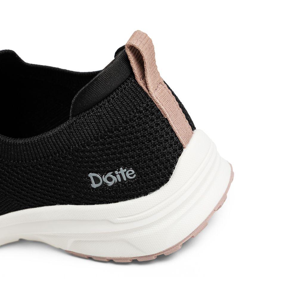Zapatilla Caña Baja Lite Knit Negro Mujer Doite-5