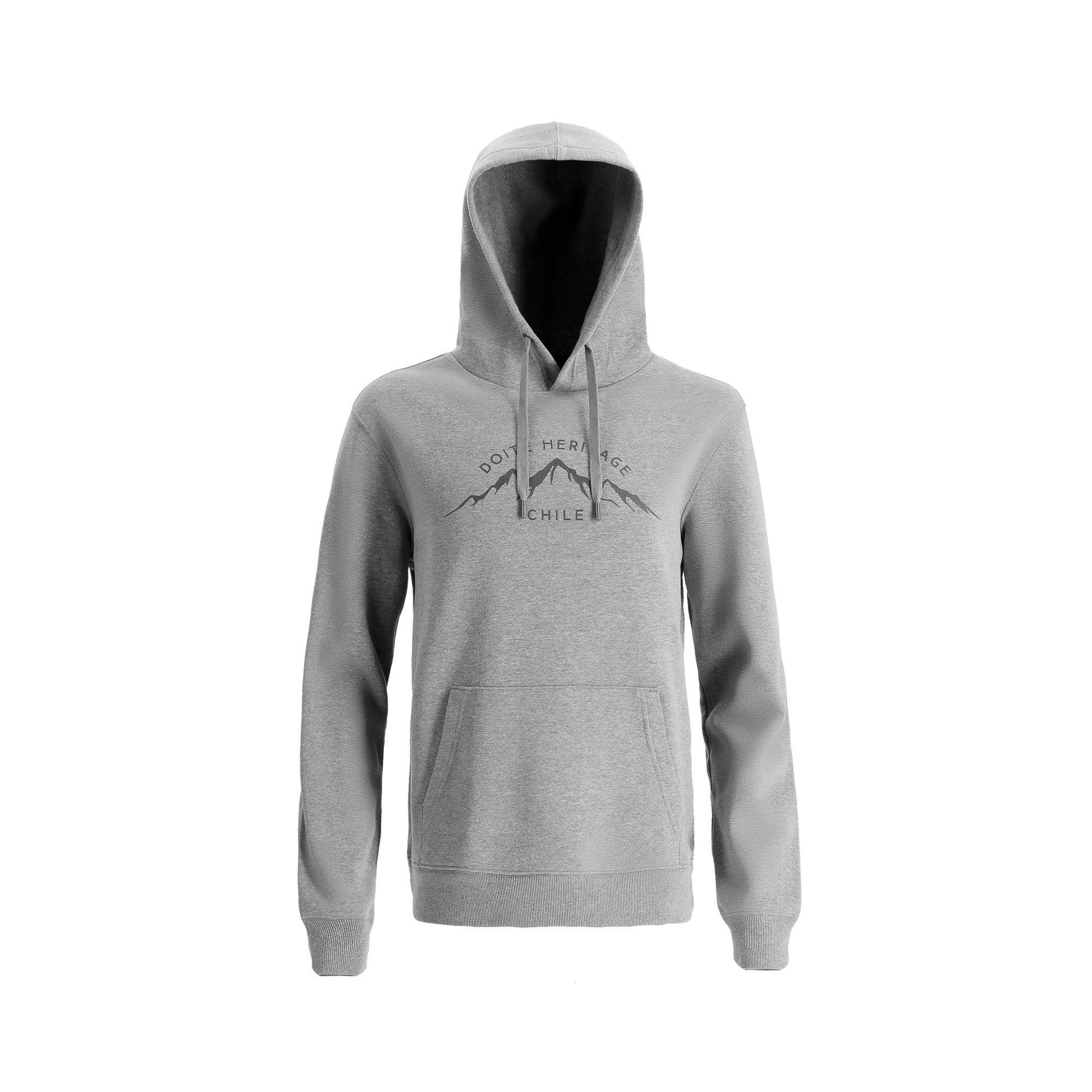 Poleron Hobby Print Hombre Gris Doite-0