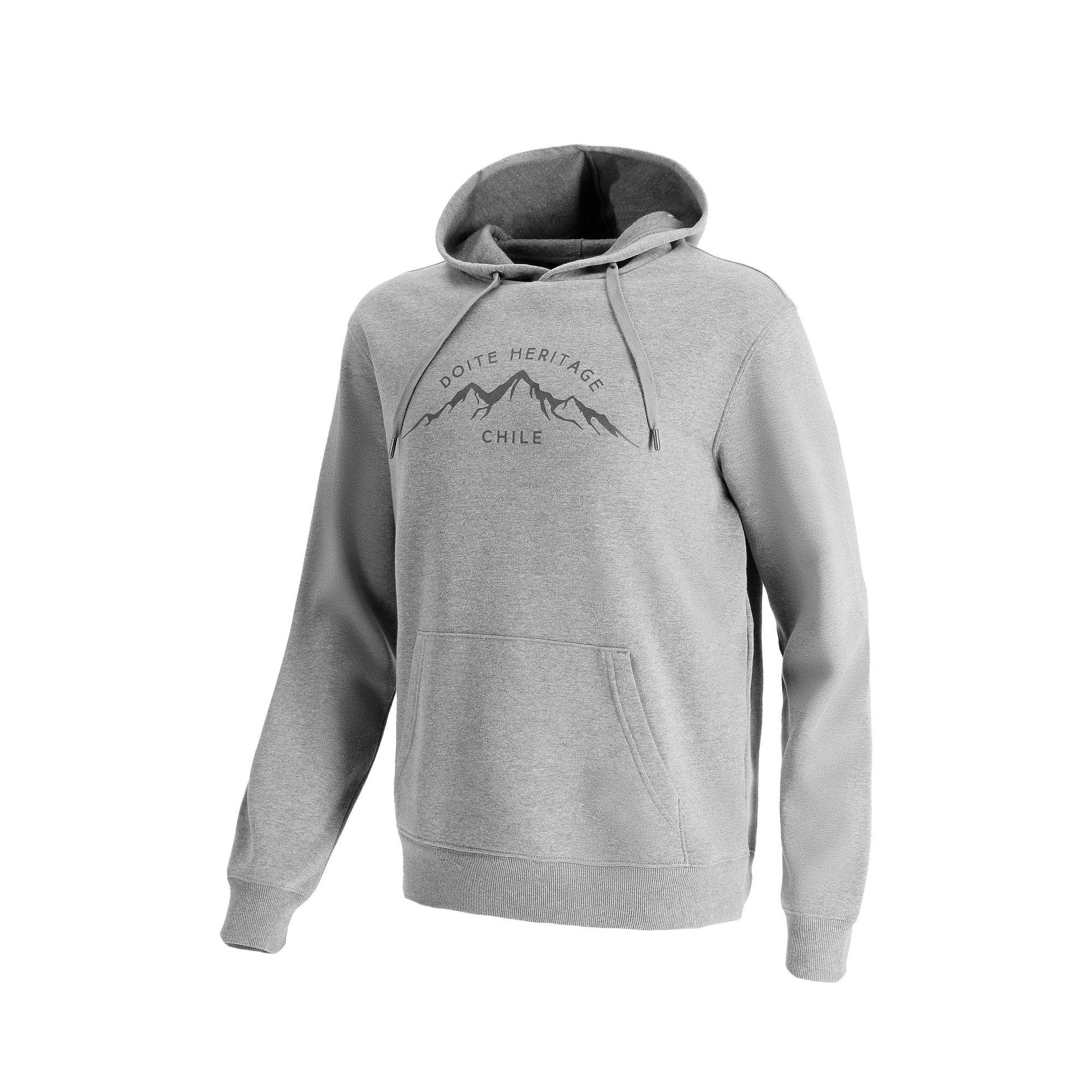 Poleron Hobby Print Hombre Gris Doite-1