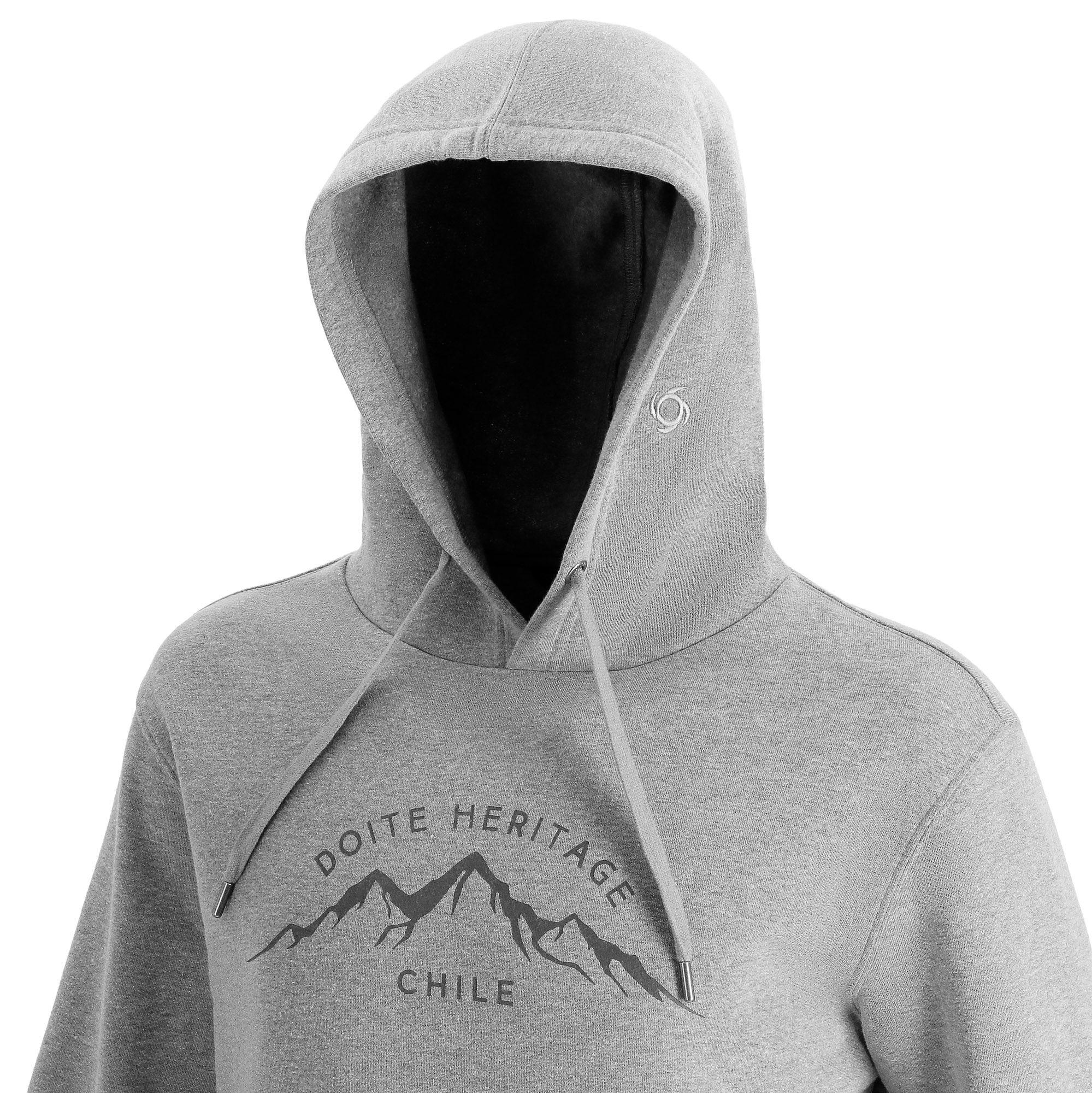 Poleron Hobby Print Hombre Gris Doite-3
