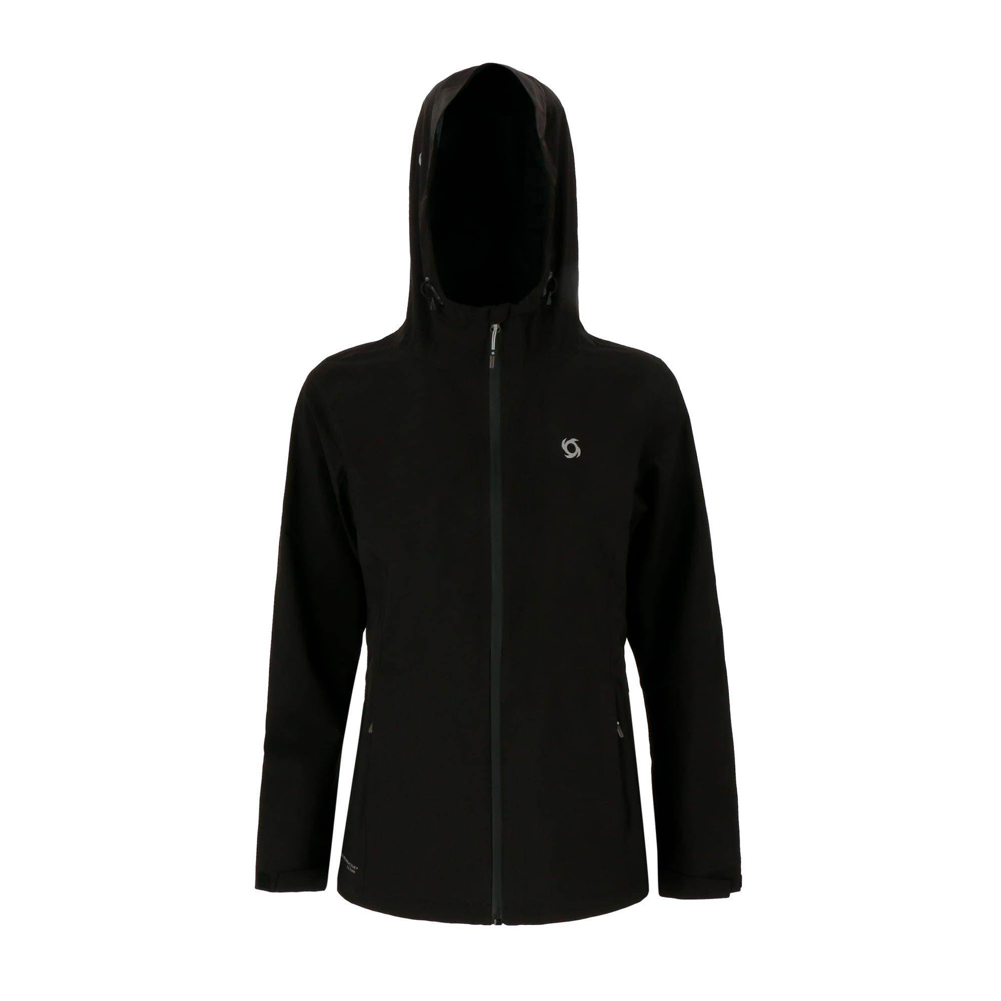 Cortaviento Impermeable Liven Negro Mujer Doite-0
