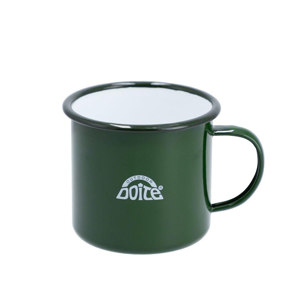 Taza Acero Enamel 500Ml Verde Doite-1