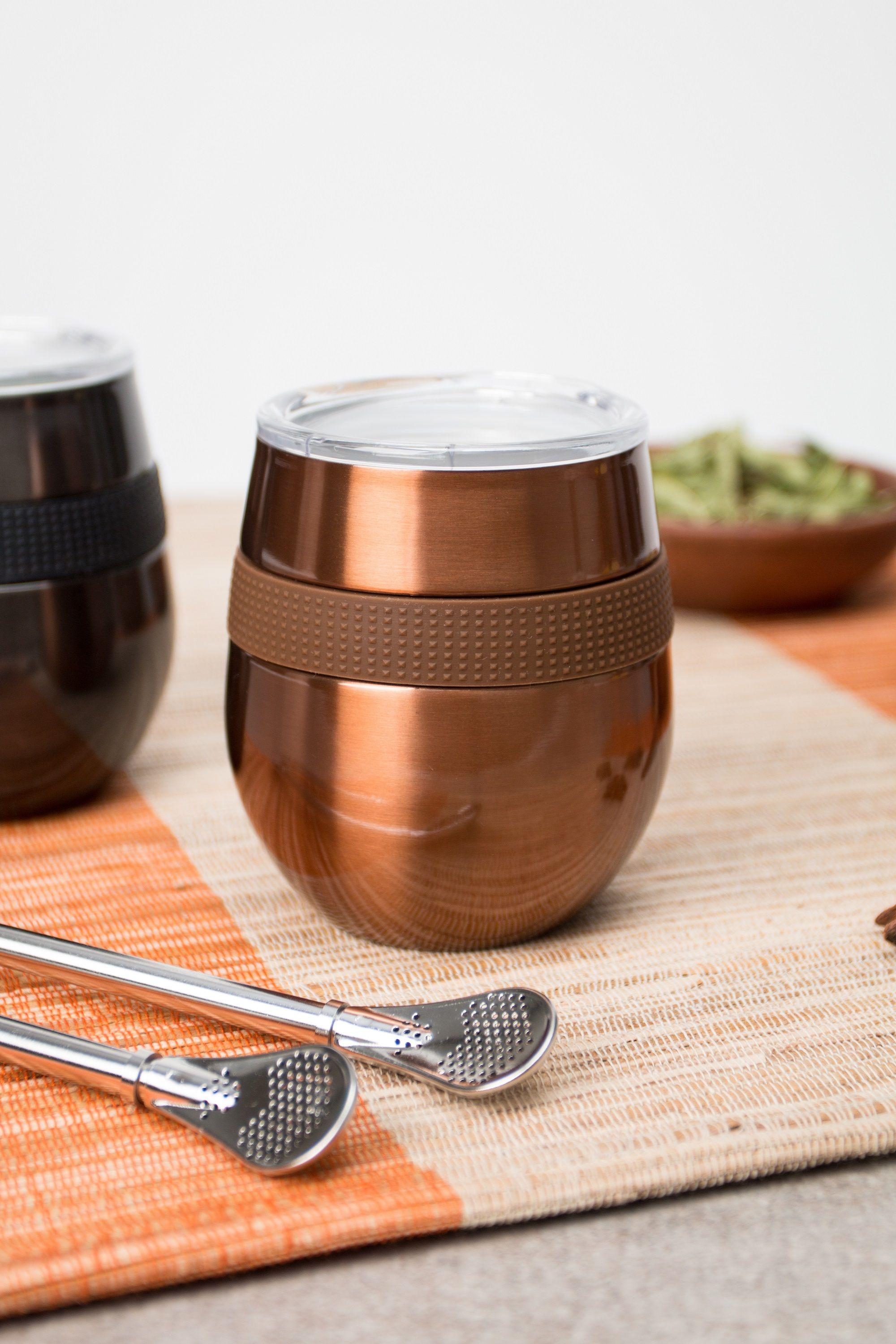Set De 2 Mug Hierba Mate Cucao 230Ml. Negro Doite-2