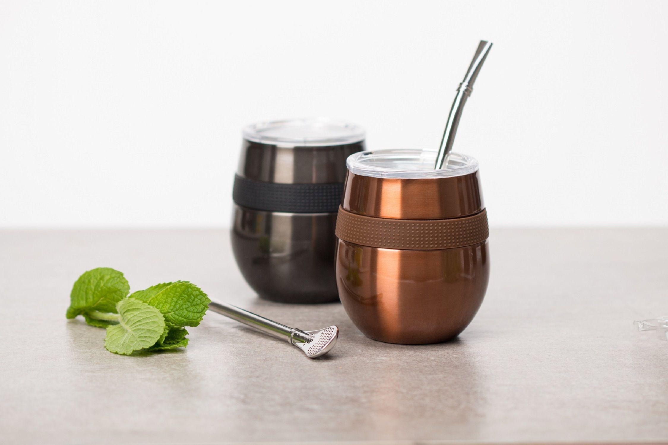 Set De 2 Mug Hierba Mate Cucao 230Ml. Negro Doite-4