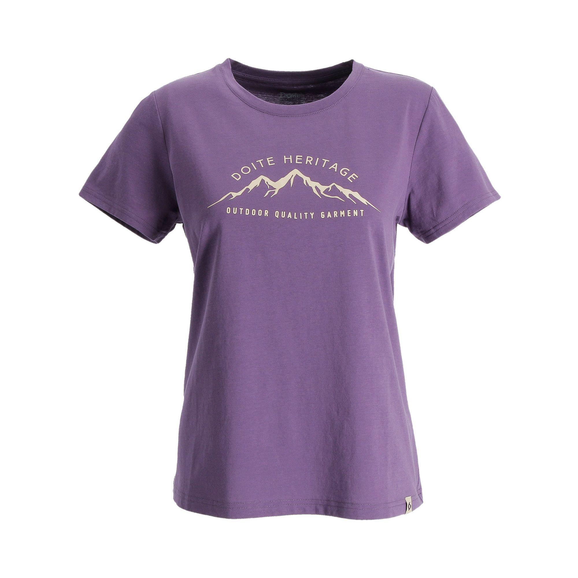 Polera Manga Corta Mountain Logo Mujer Morado Doite-0