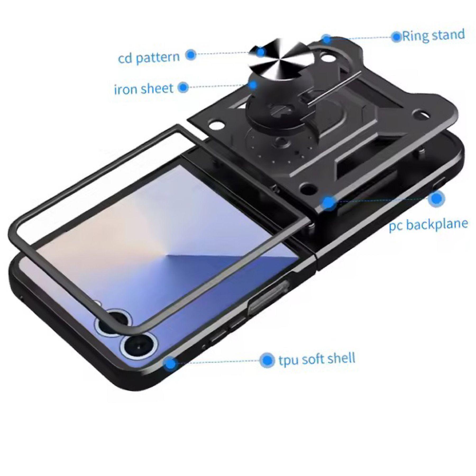 Carcasa Armor Con Anillo Para Samsung Z Flip 7 5G-4