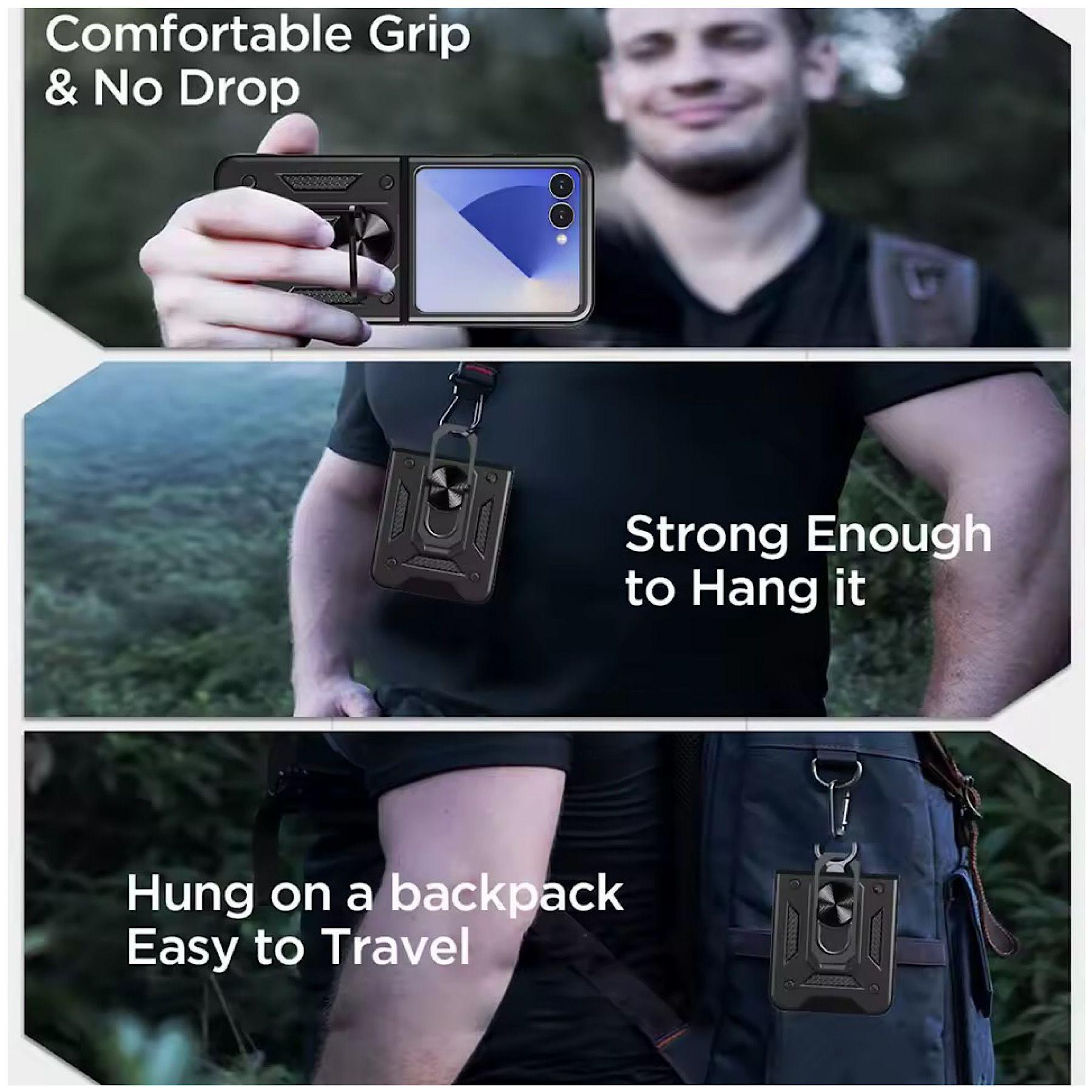 Carcasa Armor Con Anillo Para Samsung Z Flip 7 5G-7