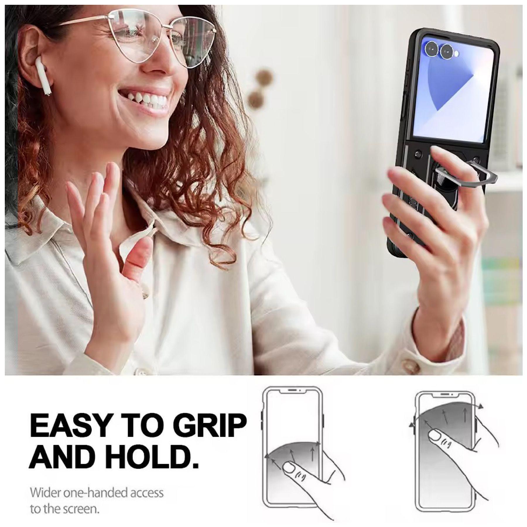Carcasa Armor Con Anillo Para Samsung Z Flip 7 5G-9