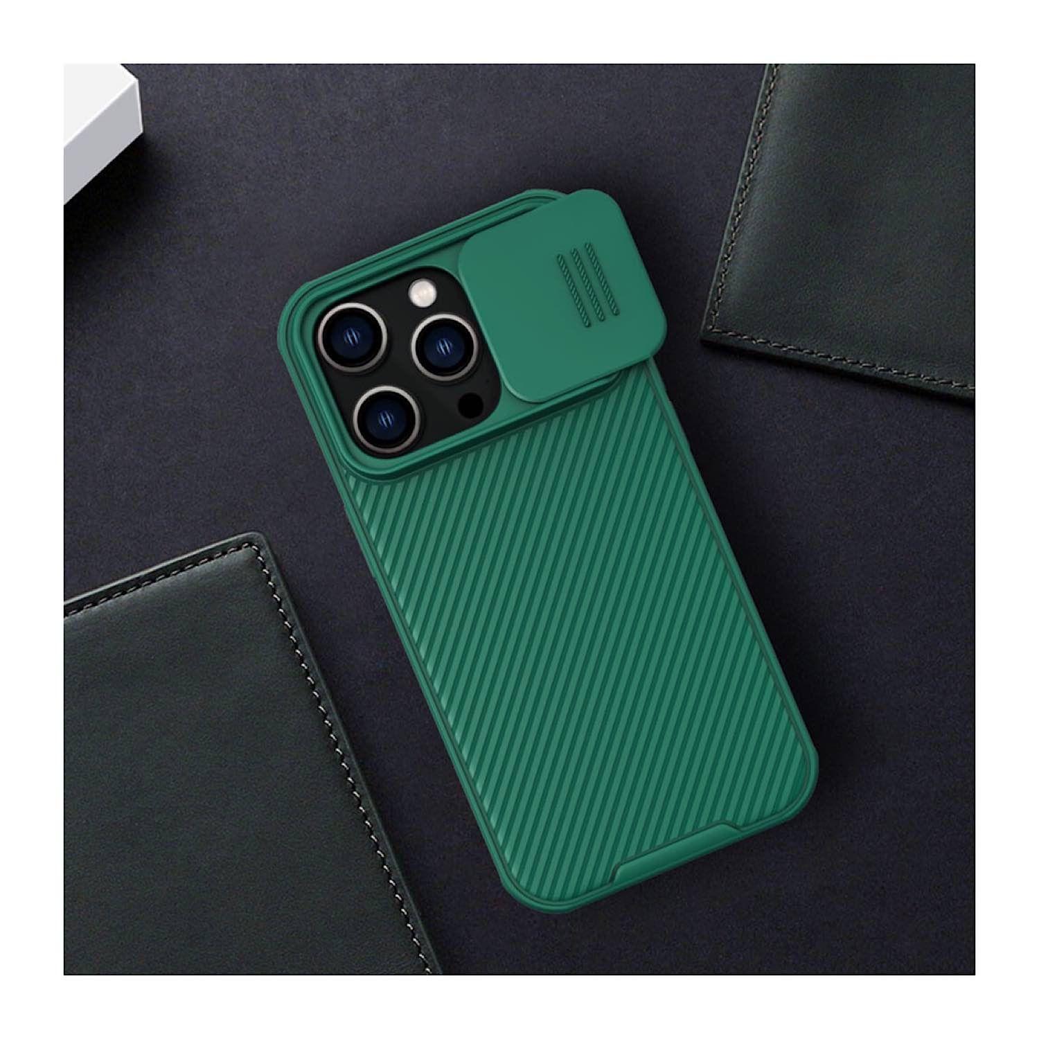 Carcasa Nillkin Camshield Pro Para iPhone 14 Pro Max-Verde-5