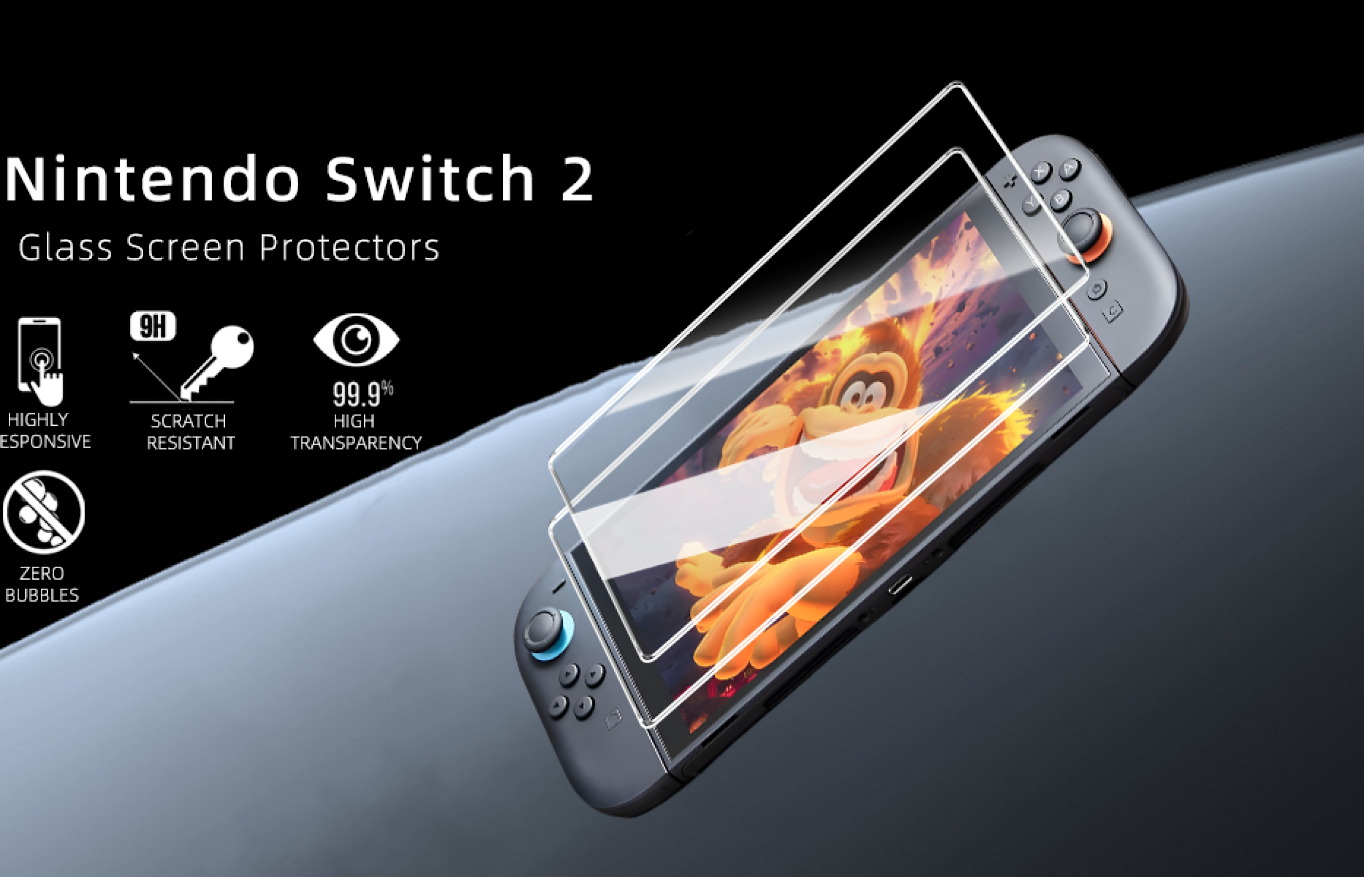 Pack Laminas De Vidrio Para Nintendo Switch 2-3
