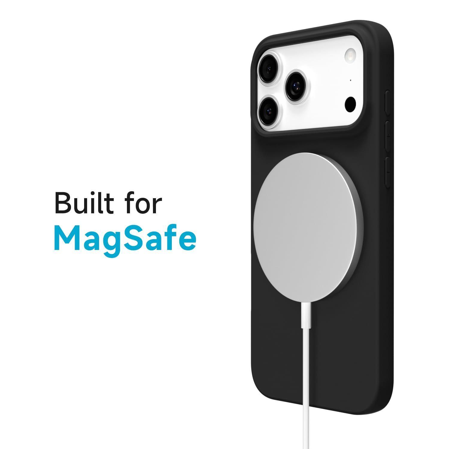 Carcasa De Silicona Soft Magsafe Para iphone 17 Pro Max Negro-2