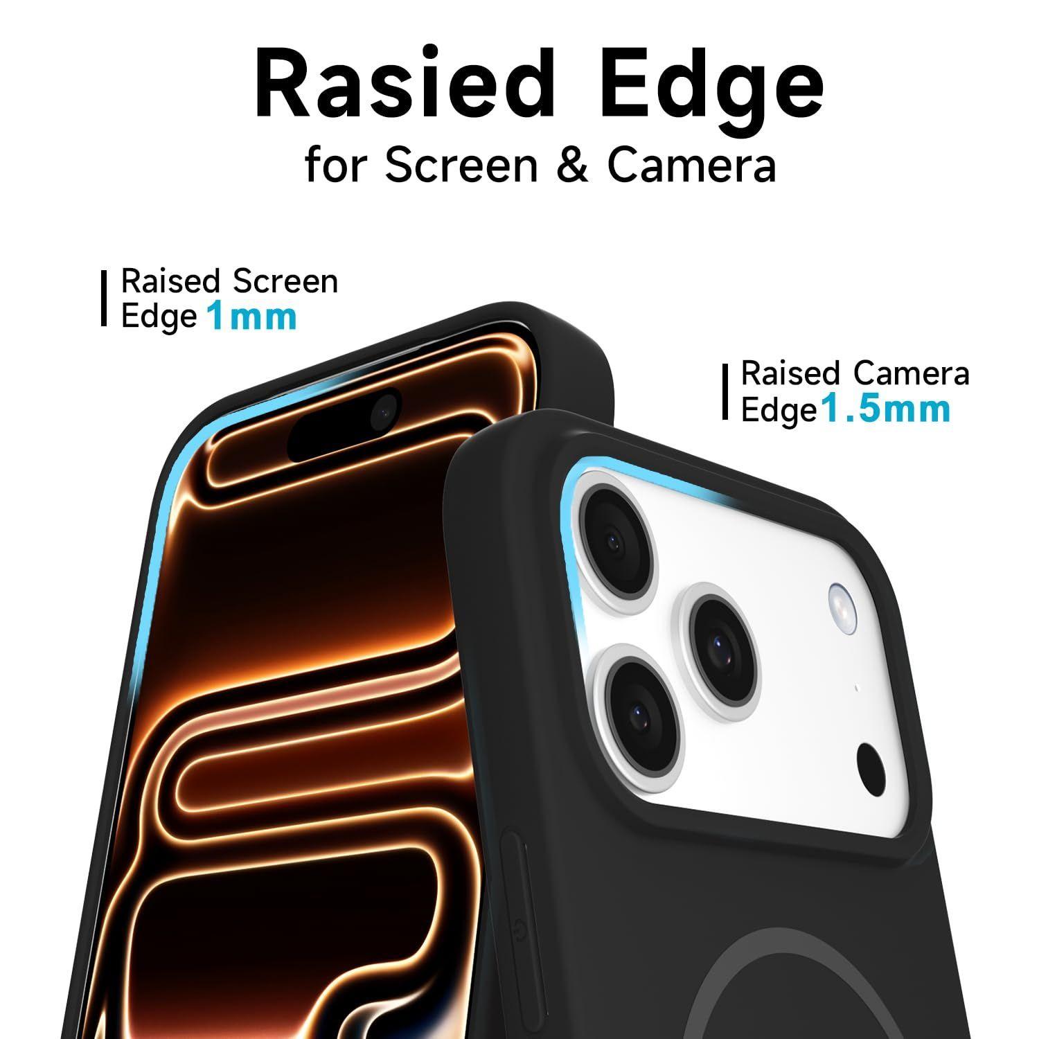 Carcasa De Silicona Soft Magsafe Para iphone 17 Pro Max Negro-3