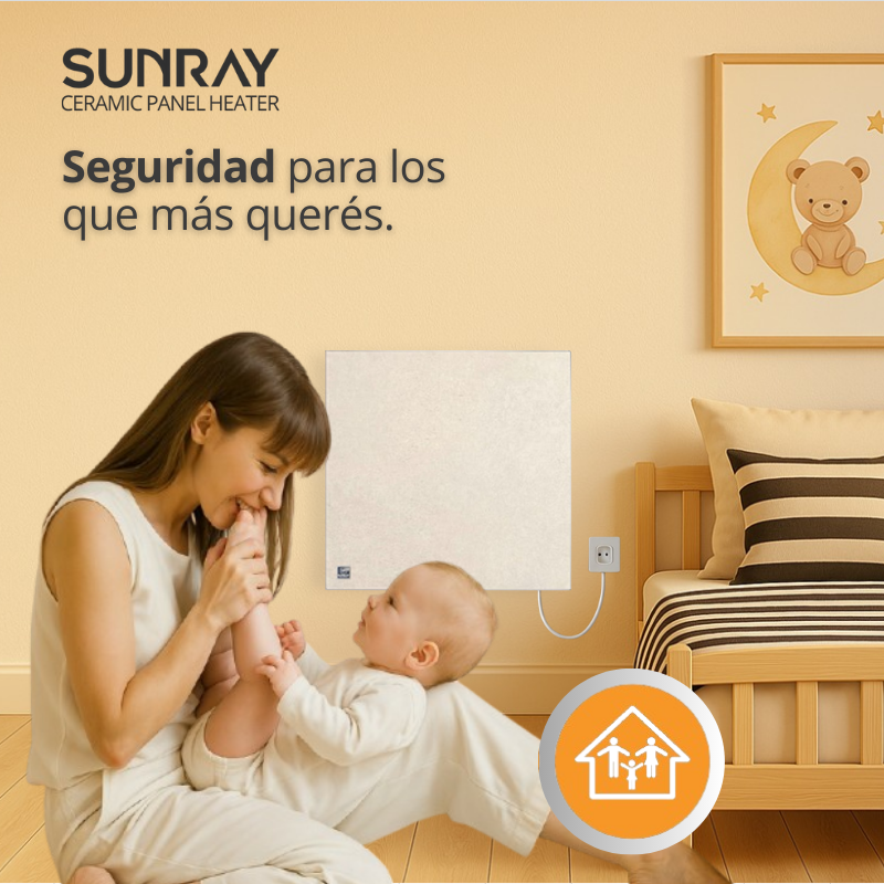 Panel Calefactor Cerámico Sunray 520W | Bajo Consumo | Diseño Minimalista-1