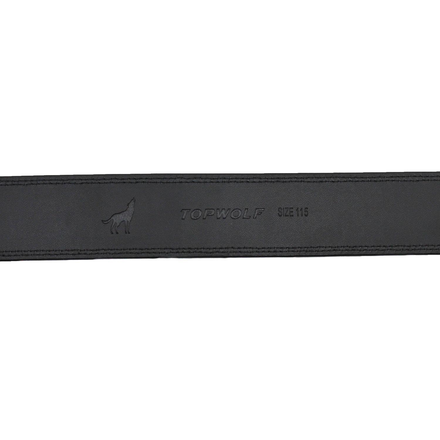 Cinturón Cuero Negro Doble Costura Ref 1 Talla 125-3