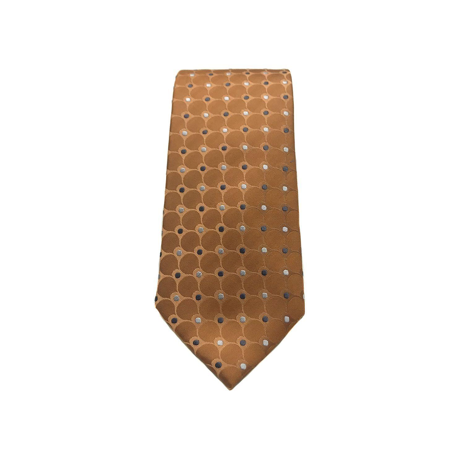 Corbata Seda Diseño Fantasía Naranja 8cm-2