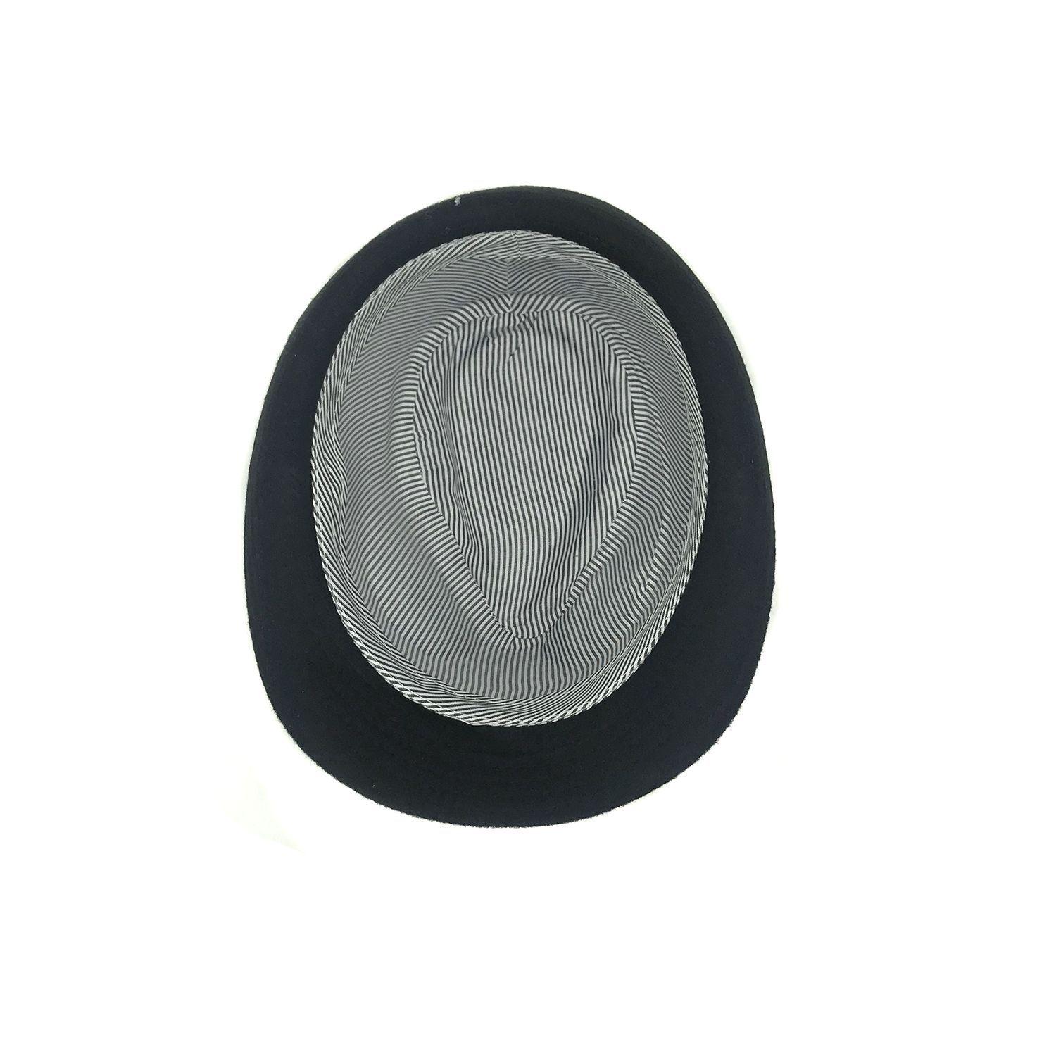 Sombrero Inglés Liso Negro Inv Talla L-2