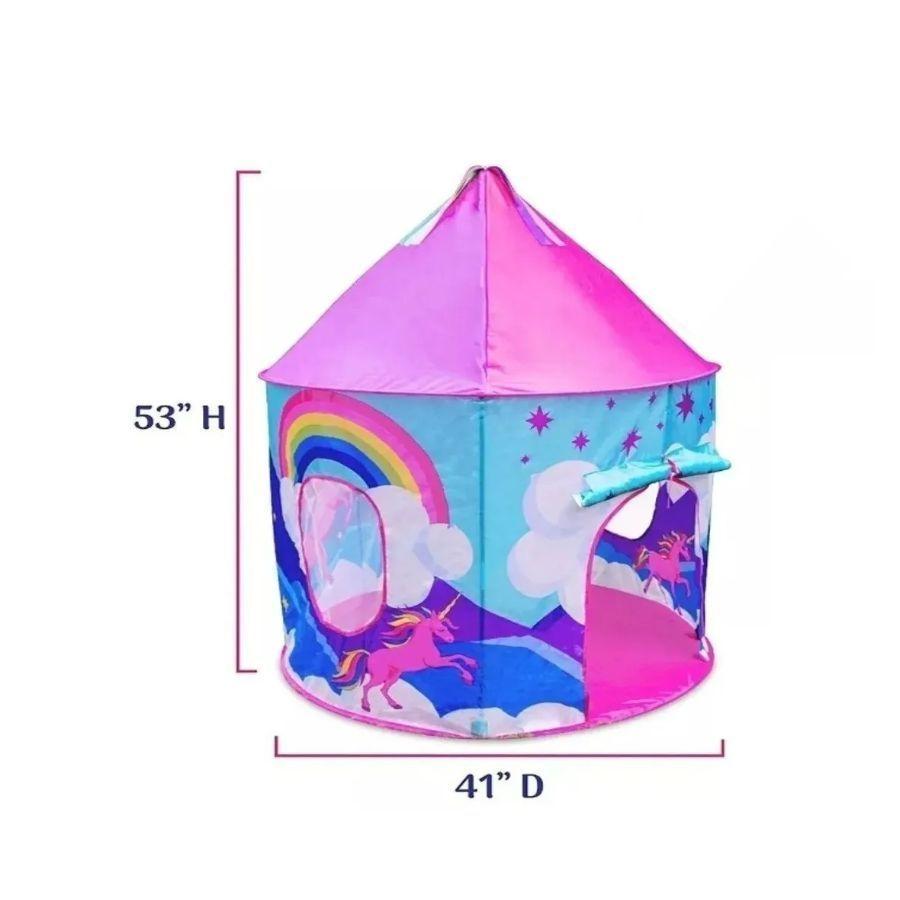 Carpa Para Niñas Casa De Campaña Castillo Unicornio-2