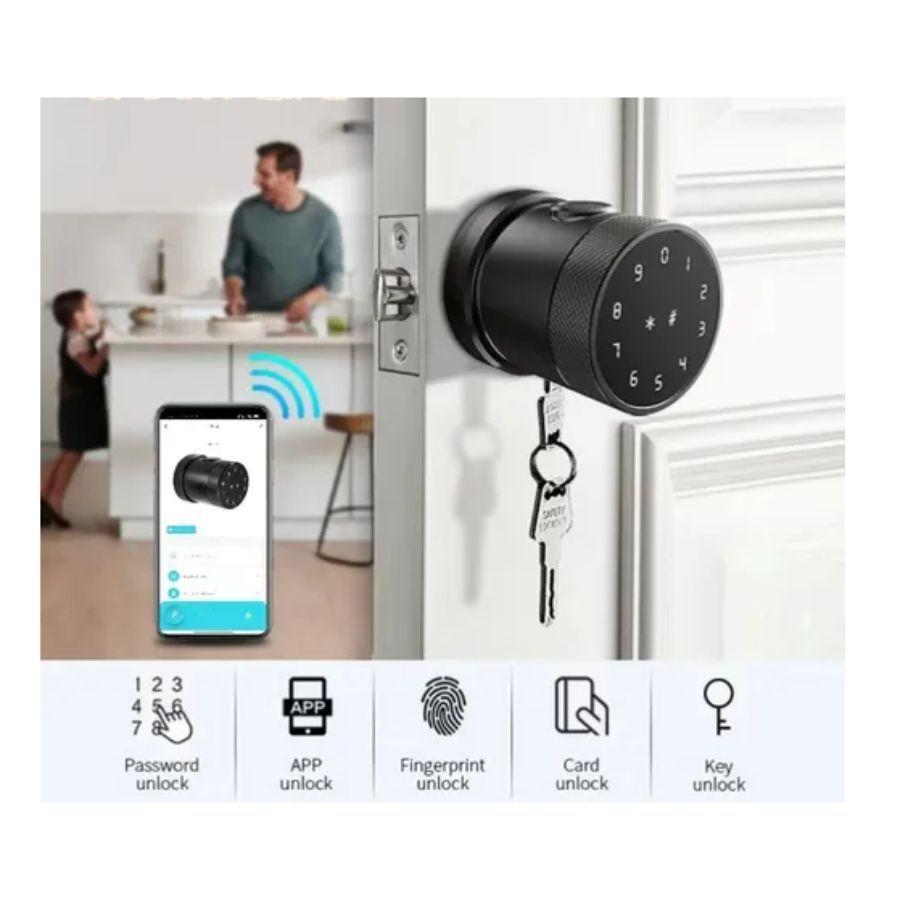 Cerradura De Puerta Digital Perrilla Con Huella APP -2