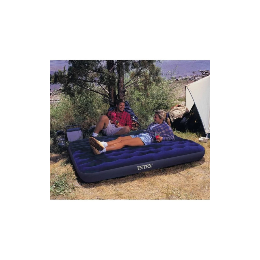 Colchon Inflable Para Camping Intex De 152 x 203 x 25 cm-3