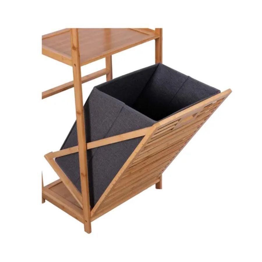Estante Mueble De Bambu Organizador 3 Niveles Cesto -2