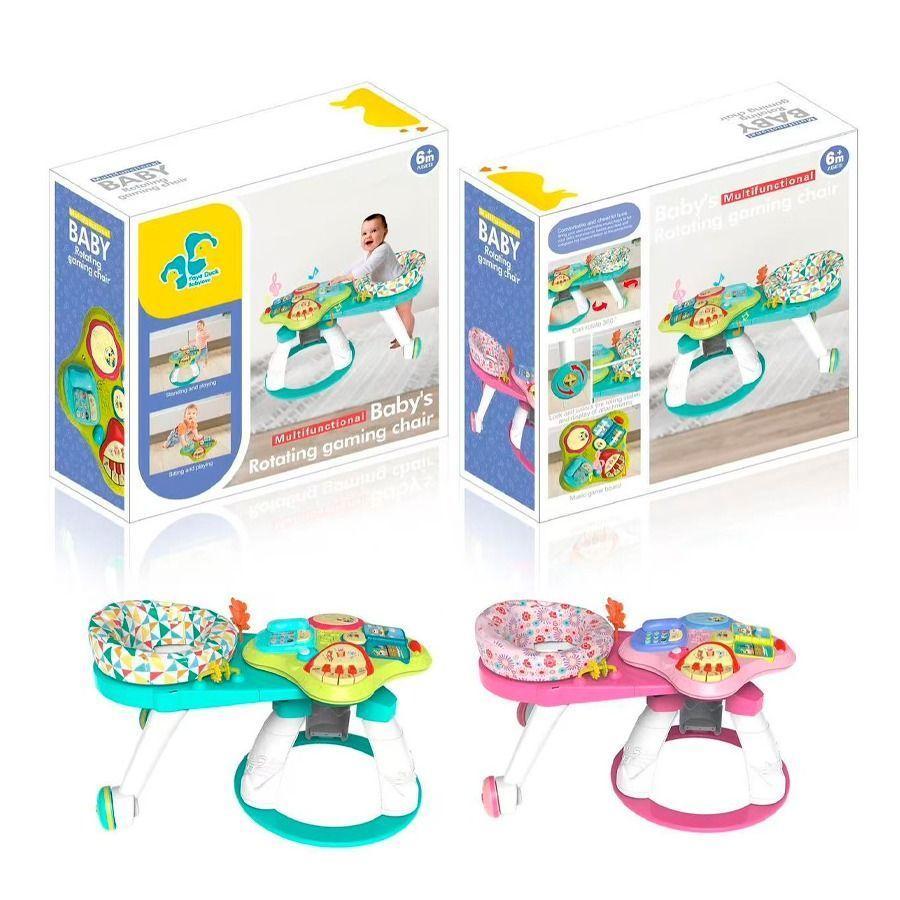 Silla Andador De Bebé 3 En 1 Con Mesa De Juegos Rosa-2