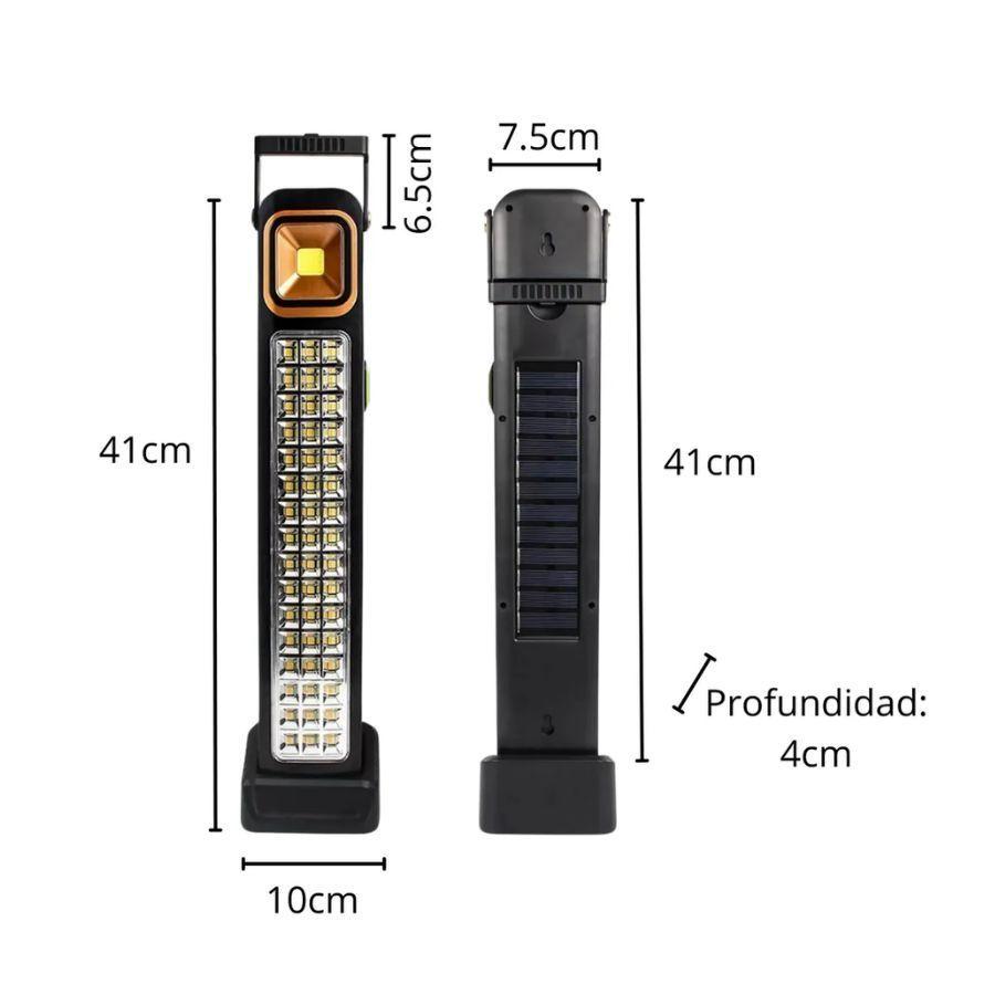 Lampara Solar Foco Luz Emergencia Recargable 39 Led Multiuso -4