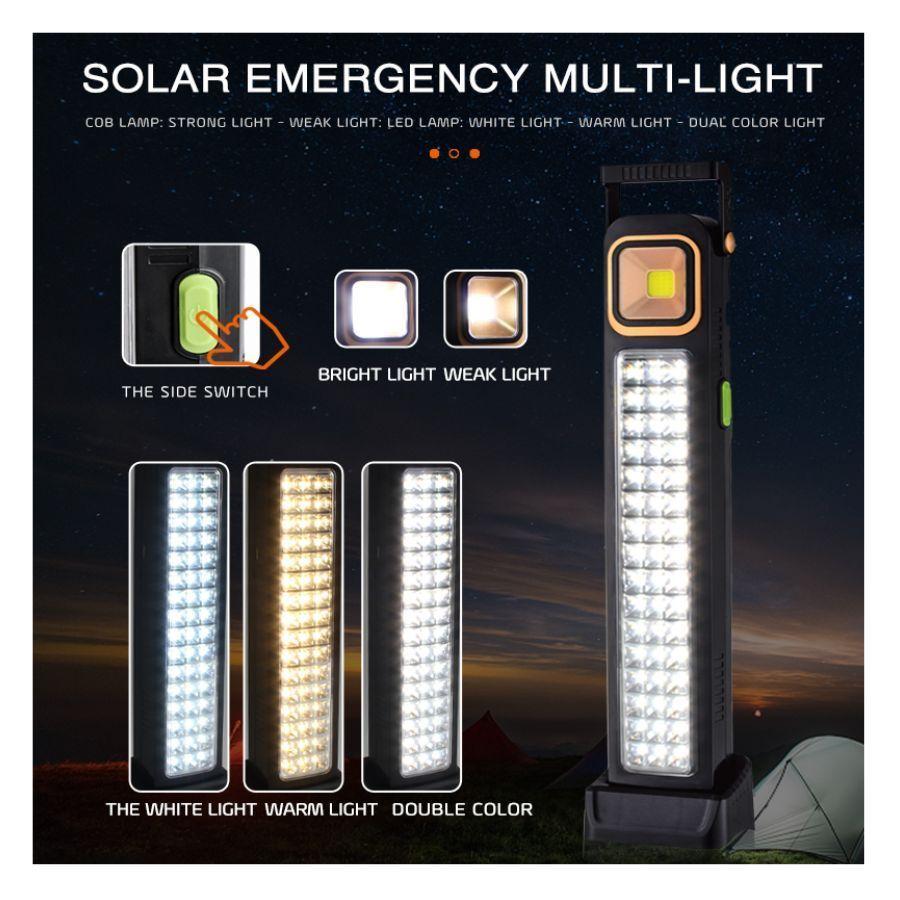 Lampara Solar Foco Luz Emergencia Recargable 39 Led Multiuso -7
