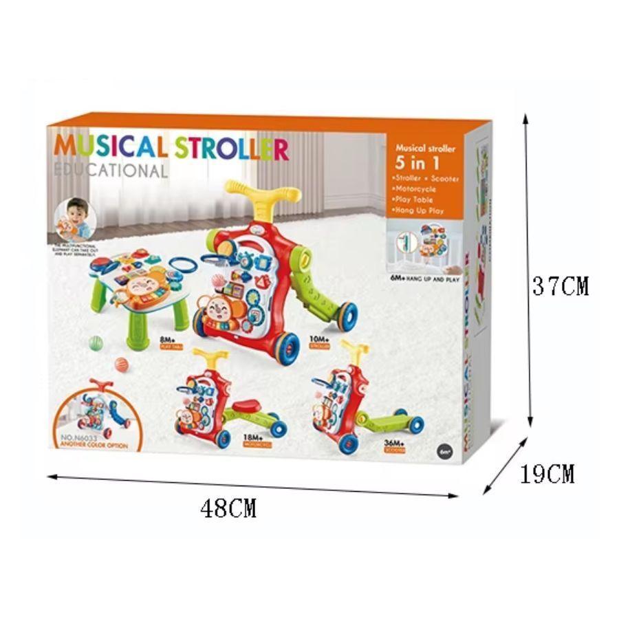 Andador de Aprendizaje Plegable Musical 5 En 1 Para Bebés-4