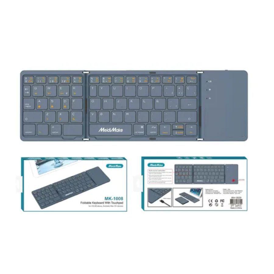 Teclado Plegable Gris Touchpad-2
