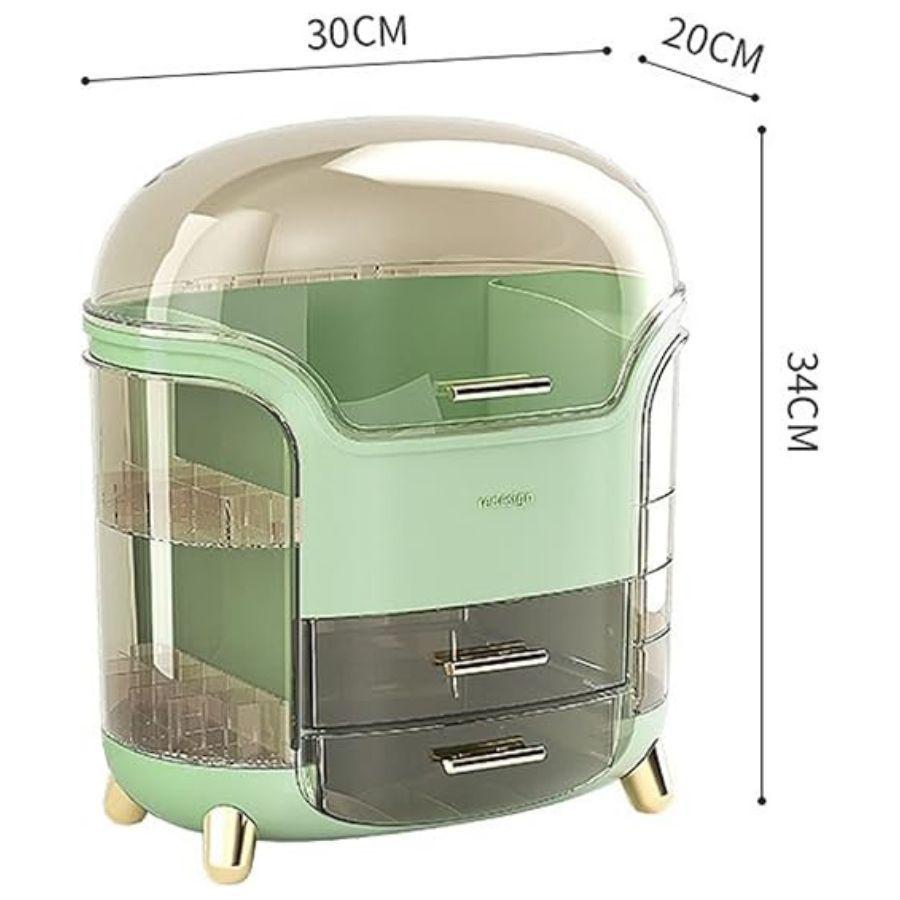 Caja Organizadora Maquillaje Cosmetiquera Verde-2