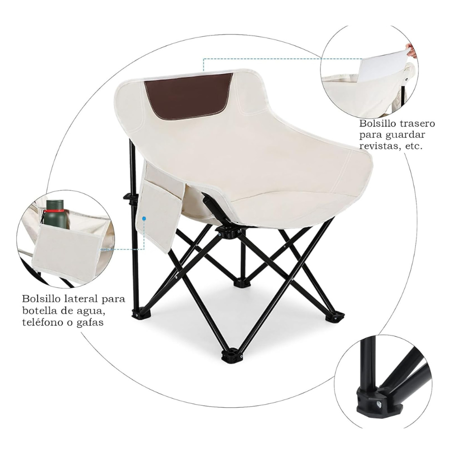 Silla Plegable De Playa Camping Pesca Picnic silla portatil-3