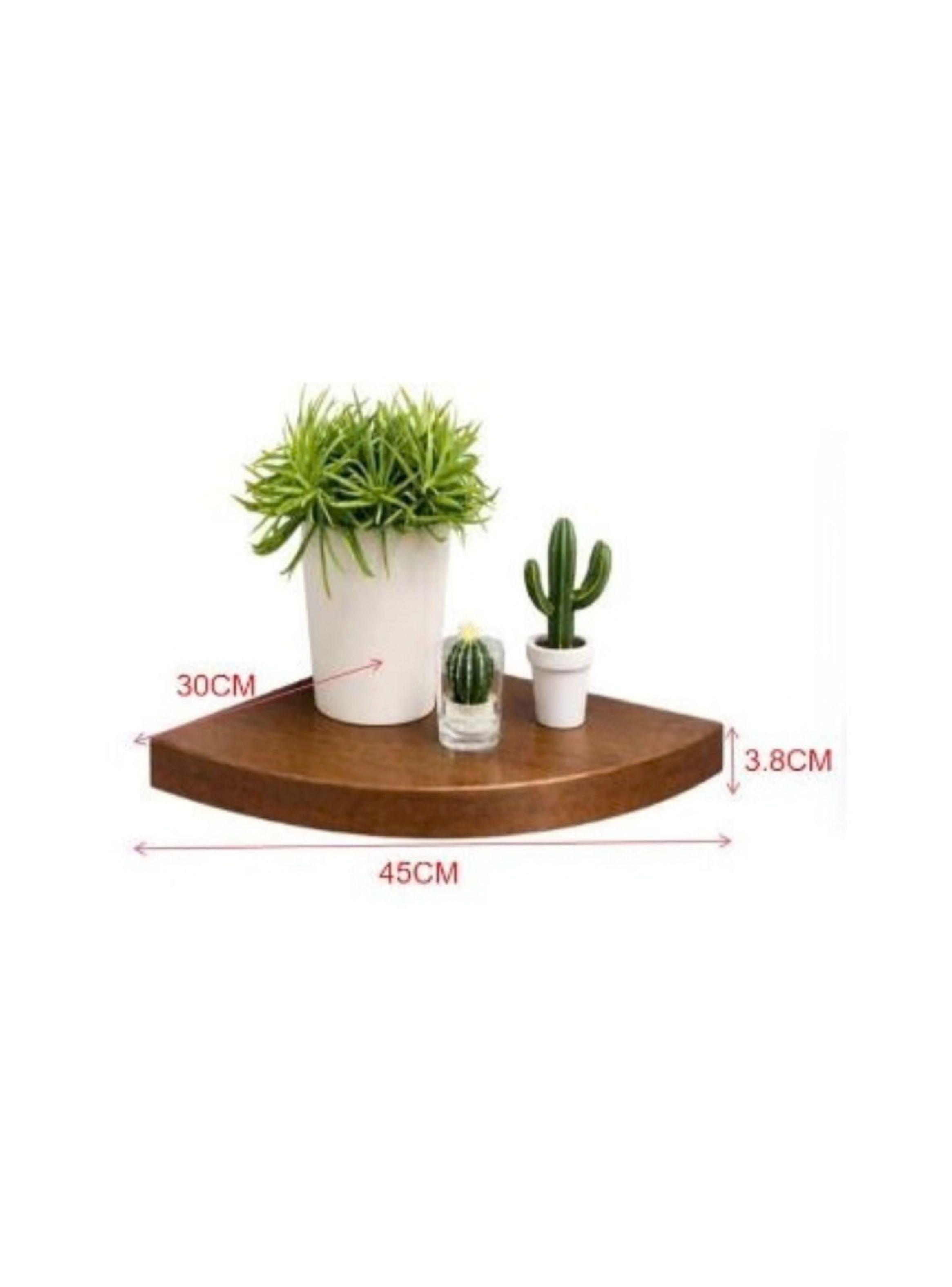 Repisa Esquinera Flotante Decorativa Cafe 45cmx30xc3.8cm-1