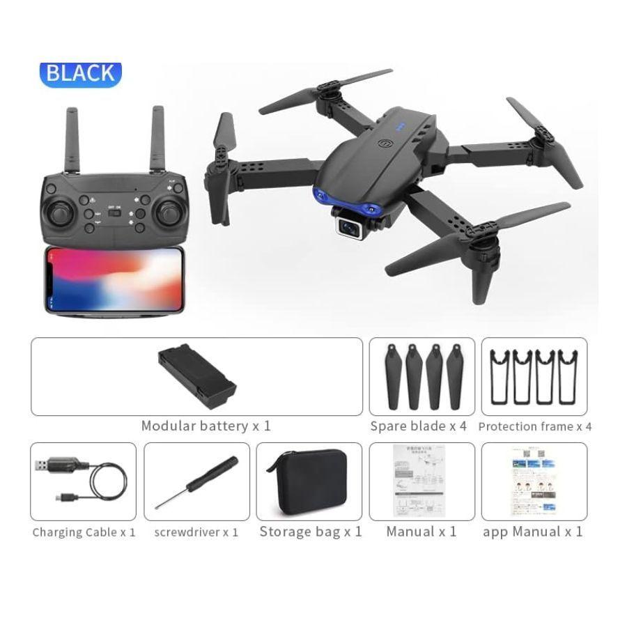Dron Con Cámara Para Principiantes Y Adultos Negro-5