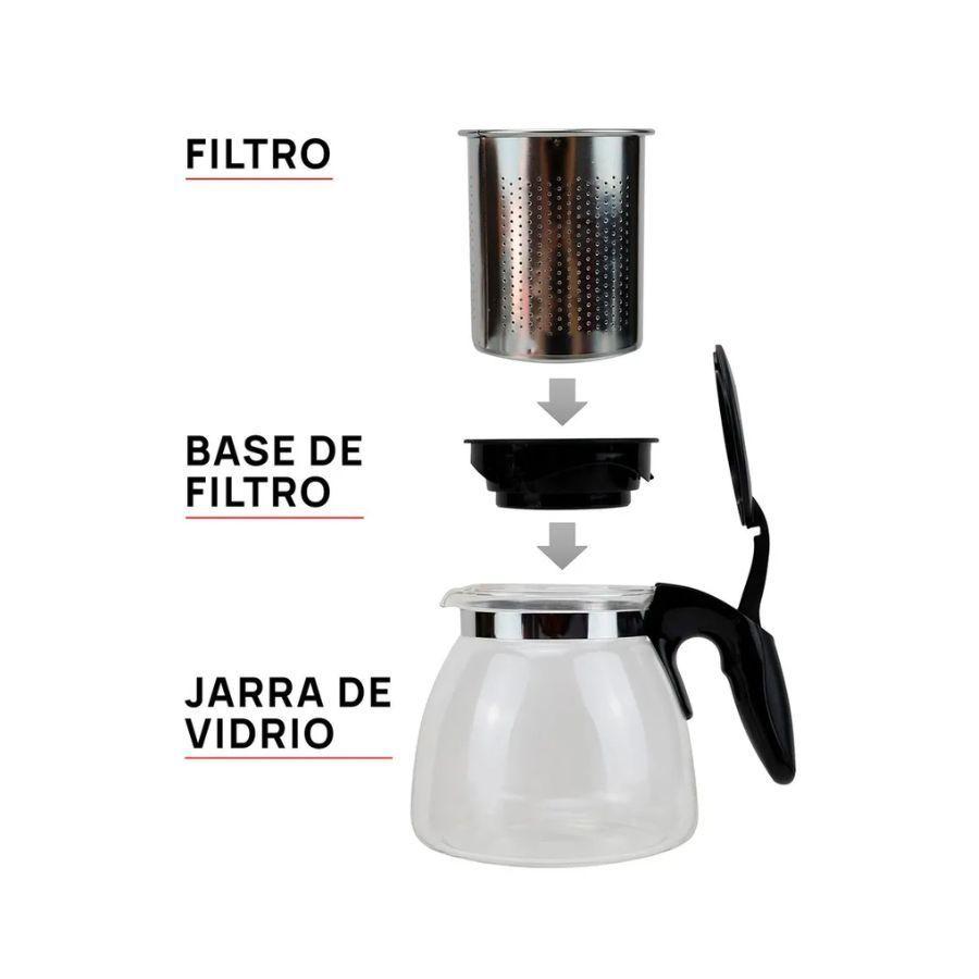 Tetera Jarra De Vidrio Con Filtro Metálico 900 ml Verde-6