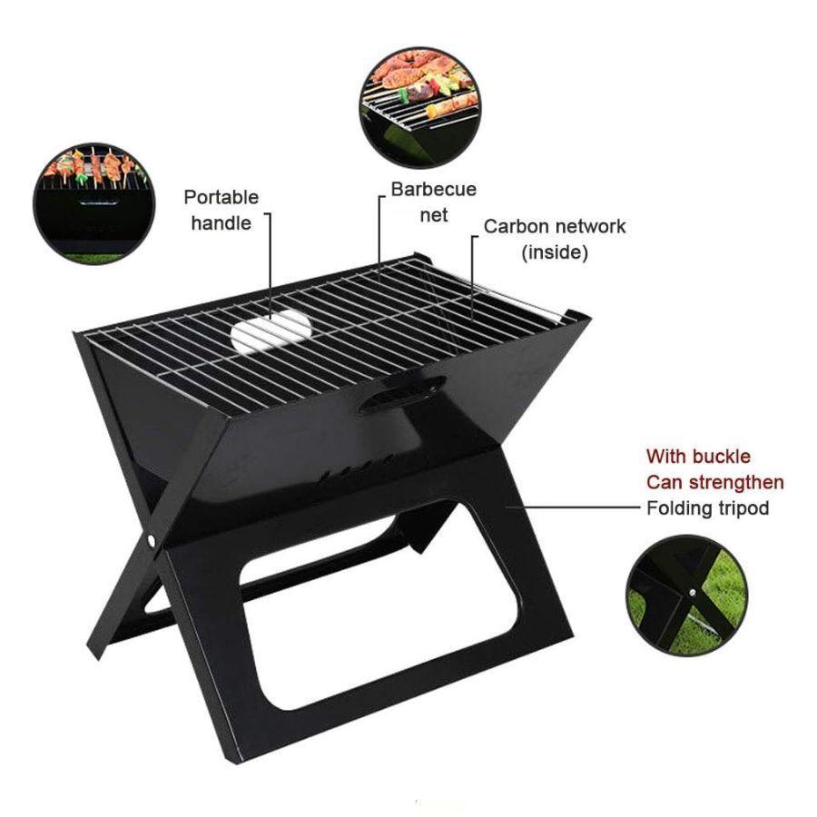 Parilla Portátil De Carbón Plegable Para Barbacoa-6