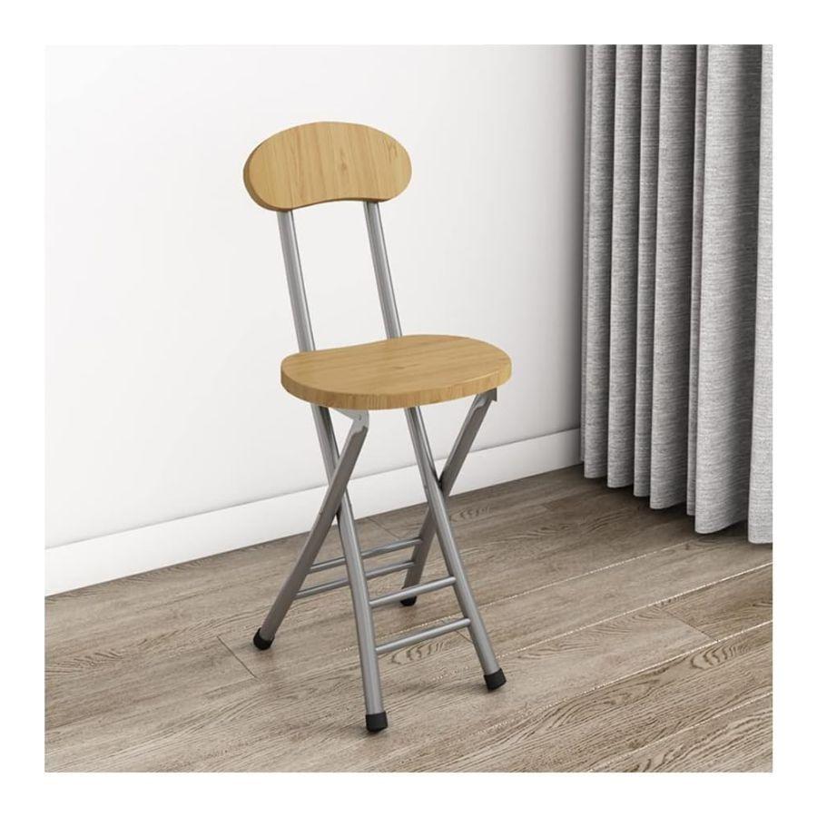 Silla Plegable Portátil De Madera-2